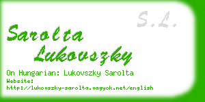 sarolta lukovszky business card